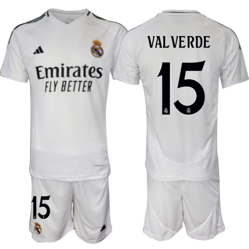 Men 2024-2025 Club Real Madrid home White #15 Soccer Jersey